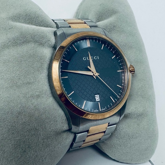 GUCCI G TIMELESS SILVER/ROSE GOLD 38MM WATCH - Picture 4 of 13